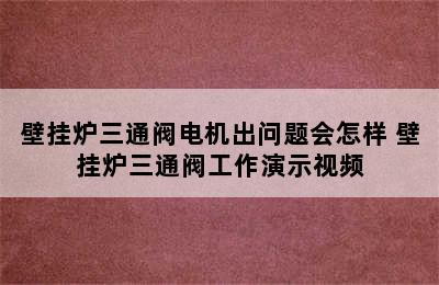 壁挂炉三通阀电机出问题会怎样 壁挂炉三通阀工作演示视频